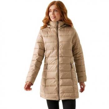 Regatta Starler Women's Hooded Insulated Puffer Jacket - Warm Taupe - Regular Fit 16