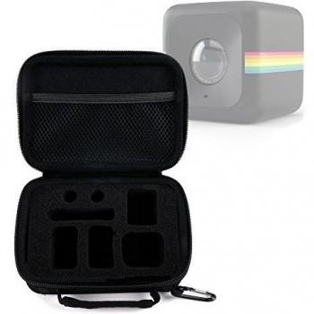 DURAGADGET Mini Funda | Estuche De Viaje Para Polaroid Cube+ / Cube - Con Mosquetón + Asa - ¡Ideal Para Regalo!