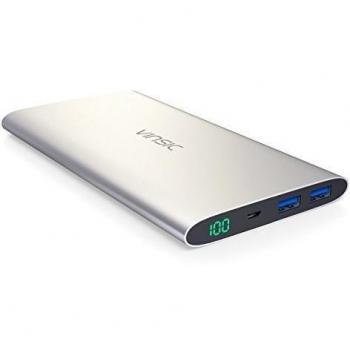 Batería Externa , Vinsic® Cargador Batería Externa Portátil 12000mAh, Cargador de batería externo móvil con doble puerto USB intelegente 5V/2,4A para iPhone 6 Plus/6S/6/5S/5/4S, iPad, iPod, Samsung Galaxy, Móviles, Tabletas.
