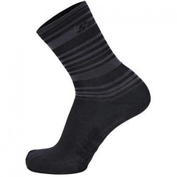 Santini Primaloft Medium Calcetines, Hombre, Negro/Gris, X-Large