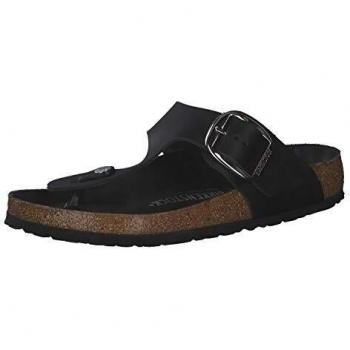 Chanclas Birkenstock GIZEH BIG BUCKLE para mujer en color negro y marrón, talla 36