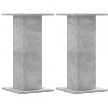 Concrete Grey Speaker Stands 2 pcs 30x30x60 cm Engineered Wood