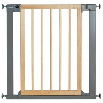 Lindam - Barrera de seguridad con puerta, color beige