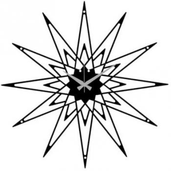 Reloj de Pared Stella Epikasa, Metal Negro, 50x0,15x50 cm