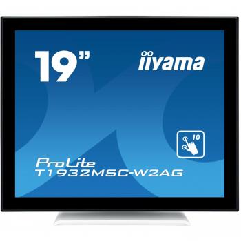 Iiyama - Prolite t1932msc-w2ag 19 1280 x 1024pixeles Multi-Touch Negro, Color Blanco - Monitor