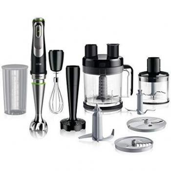 Braun MultiQuick 9 MQ9187XLI Immersion Blender and Food Processor, 1200W, 0.6L, Black and Stainless Steel