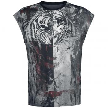 Outer Vision Red Tiger Camiseta Tirantes Blanco-Negro S