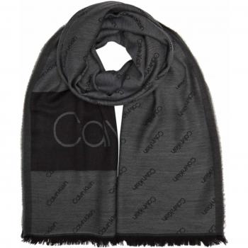 Calvin Klein Classic Jaquard Scarf Bufanda, Gris