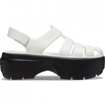 Crocs Women's Stomp Slingback Platform Fisherman Sandals - Chalk - Size: 9