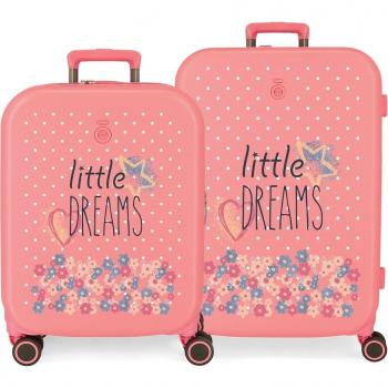 Juego de maletas Enso Little Dreams coral rígidas 55-70cm