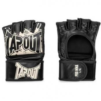 Guantes de Combate MMA Tapout Pro de Cuero Negro Unisex Talla L