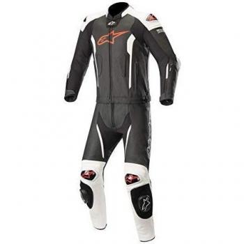 Alpinestars Missile Tech-Air - Traje de piel para motocicleta, 2 piezas, talla 48, color negro, blanco y rojo