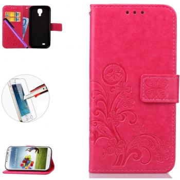 Galaxy S4 Mini funda, '[mariposa hada] [flor] con incrustaciones brillante Glitter Diamond PU piel funda protectora con soporte para Samsung Galaxy S4 Mini GT-i9190/9192/9195 funda + 1 protector de pantalla + 1 pc lápiz capacitivo lápiz táctil., c
