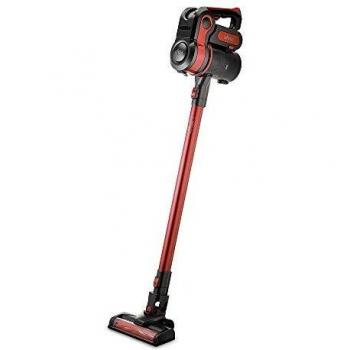 Ufesa AE4622 Aspirador Escoba Sin Cable, Sin Bolsa, Autonomía 35min, 22.2V, Mango de Triple Posición, Turbo Cepillo, Sistema Ciclónico y LED, Múltiples Accesorios, Cuerpo Desmontable, Negro/Rojo