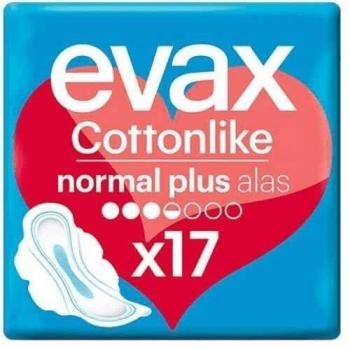 Evax Cottonlike Normal Plus con Alas - Paquete de 17 unidades