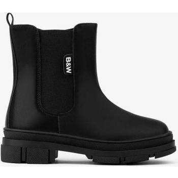 Botas B&W para niña estilo militar en negro con elástico - ¡Ideal para cualquier ocasión!