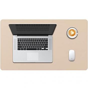 DOBAOJIA Alfombrilla de Escritorio, Protector de Escritorio, Alfombrilla Ordenador, Alfombrilla Teclado y Raton, Tapete de Escritorio, Cuero PU Impermeable + Gamuza Antideslizante