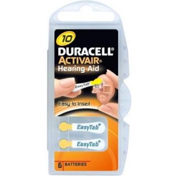 Duracell Zinc Aire Botóns de la célula, 10 / A10 / PR70, 1.4V - 6 piezas