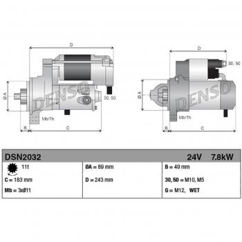Motor de arranque DENSO DSN2032