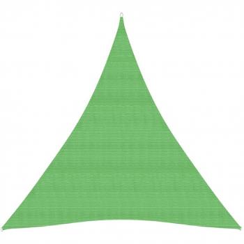 Toldo de vela HDPE verde claro 160 g/m² 3x4x5 m