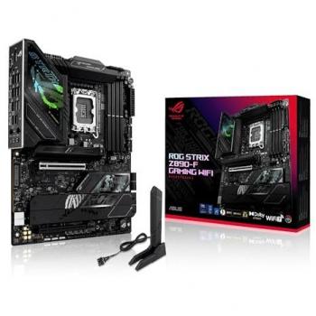 Placa Base ASUS ROG STRIX Z890-F GAMING WIFI, Chipset Intel Z890, Soporte para procesadores Intel de 12ª y 13ª generación, 4 ranuras DDR5 con soporte para hasta 128 GB