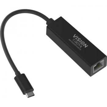 Adaptador y tarjeta de red Ethernet USB-C Vision TC-USBCETH/BL