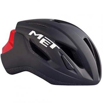Met-Rx Strale Casco de Ciclismo, Unisex Adulto, Negro/Rojo, Small