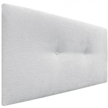 Cabecero Tapizado de Lana Natural con Botones 110x50cm para Cama de 105cm - Blanco, Estilo Winter Luxury