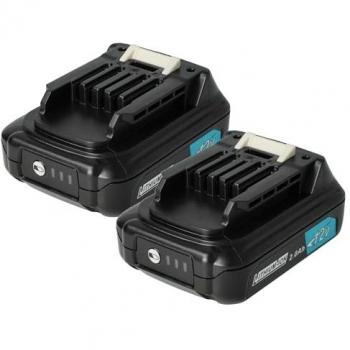 2x Batería Compatible con Makita CLX201, CLX203AJX1, CLX203, CLX20, CLX201X, CLX202AJ, CLX202 Herramienta (2000 mAh,