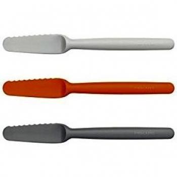 Fiskars Set de cuchillos de desayuno, 3 unidades, Plástico, Blanco/Naranja/Gris, Functional Form, 1016121