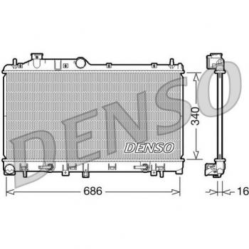 Radiador DENSO DRM36008, refrigeración del motor, tipo de producto: radiador, marca: DENSO, número de parte: DRM36008