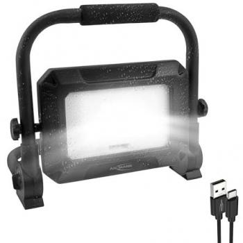 Proyector LED portátil Ansmann FL50W-R, 50 W, 4500 lm, luz diurna, IP54, resistente a impactos, cabezal ajustable 360°