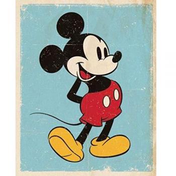 Póster Mini Retro de Mickey Mouse