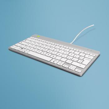 Teclado Ergonómico Compacto R-Go Break USB QWERTY Italiano Blanco