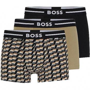 Bóxer BOSS Pack de 3 unidades en negro y oliva, talla S