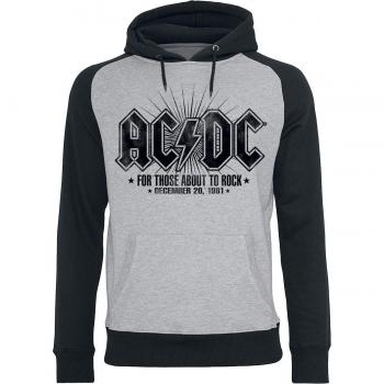 AC/DC About To Rock 1981 Sudadera con Capucha Gris/Negro XXL