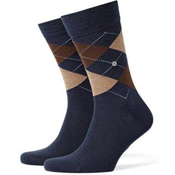 Burlington Hombre, Edinburgh Calcetines, Lana, Azul