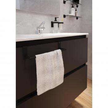 Toallero recto 28cm Bath+ Stick NEGROMATE