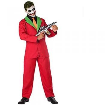 Disfraz de Payaso Loco Rojo para Hombre - Ideal para Representaciones - Talla M/L