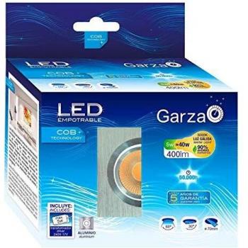 LED EMPOTRAR COB CUADR. 5W 60º 400LM 30K AL