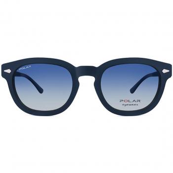 Polar 448 Clip-On Polarized 20 Men's Blue Sunglasses Size 48