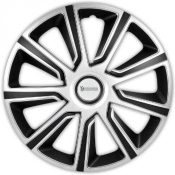 Juego de Tapacubos Michelin Louise con Sistema Reflectante N.V.S., 4 Piezas, 35.56 cm (14 Zoll), Plata/Negro