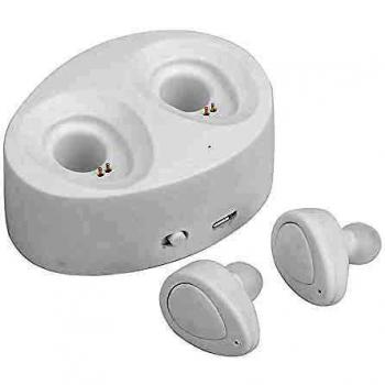 Auriculares Bluetooth Stereo TWS 4.1+EDR con Microfono y Estuche de Carga - Inalámbrico - Blanco