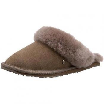 Emu Jolie - Pantuflas de cuero para mujer, color beige, talla 39