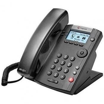 Polycom Voz IP Vx201 - Skype For Business  - Teléfono con conexión por Cable 2líneas, Color Negro