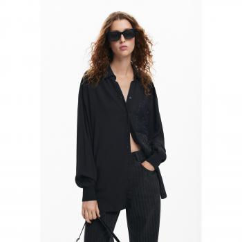 Desigual Women's Black Button-Up Shirt, Size M