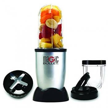 NutriBullet MBR1128 - Batidora de Vaso, Compacta de Alta Velocidad, para Smoothies de Frutas y Verduras, Plástico Libre BPA, 200 W, con Recetario en Español, Apto Lavavajillas, Gris