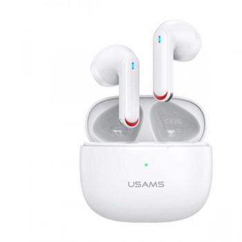 Auriculares Inalámbricos Bluetooth 5.2 TWS Usams con Estuche Blanco y Cancelación de Ruido (ANC) - 5 horas de autonomía