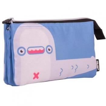 Estuche Portatodos 5 Compartimentos Aliens Azul