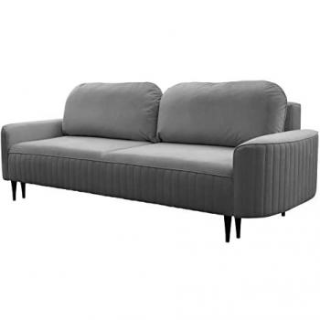 Sofá-cama Kingston 138 Velluto 16 con Caja de Ropa de Cama - Dimensiones 244x92x102cm